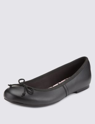 Kids&#39; Freshfeet&trade; Leather Ballet Pumps with Insolia Flex&reg; & Silver Technology